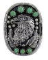 Turquoise Authentic Sterling Silver Eagle Ring Size 6-1/2 RX80386